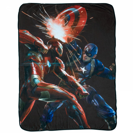 Captain America Vs Iron Man Throw Blanket